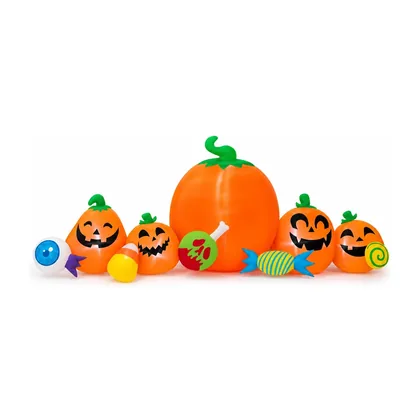 Ashgrave 8 ft Pumpkin Inflatable, studio packshot on white