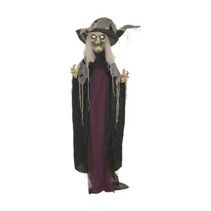 Ashgrave Witch Animatronic, studio packshot on white