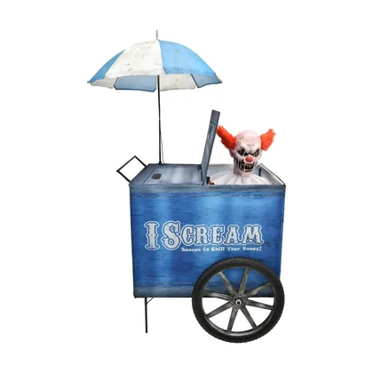 Grimsby Clown Animatronic, studio packshot on white
